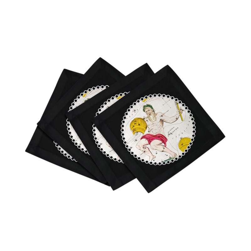Square Napkins, Black