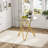 35.4-Inch Round Tempered Glass Dining Table, Suitable For 1-4 People, Space-Saving Small Kitchen Dining Table, Equipped With Sturdy Metal Table Legs, Suitable For Dining Room, Living Room,Gold