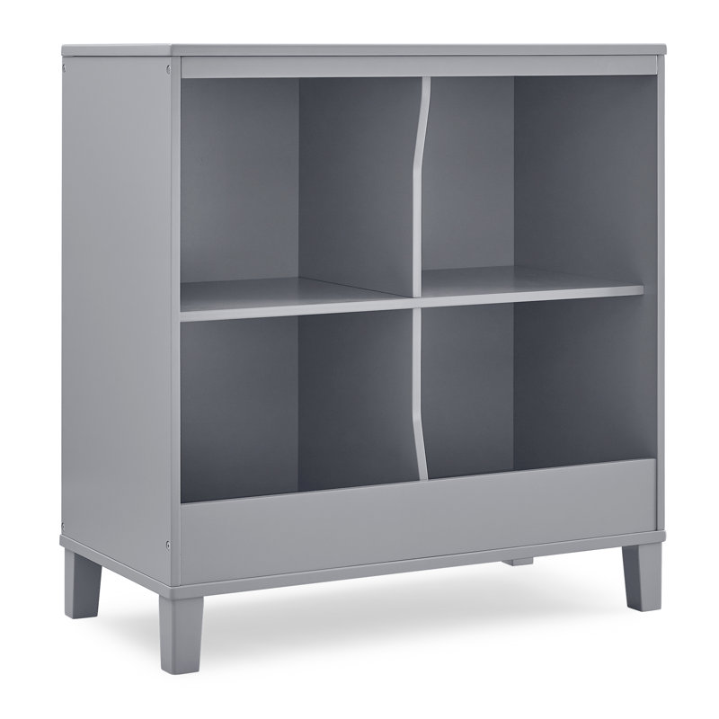 Grey Convertible Changing Table with Storage Cubbies