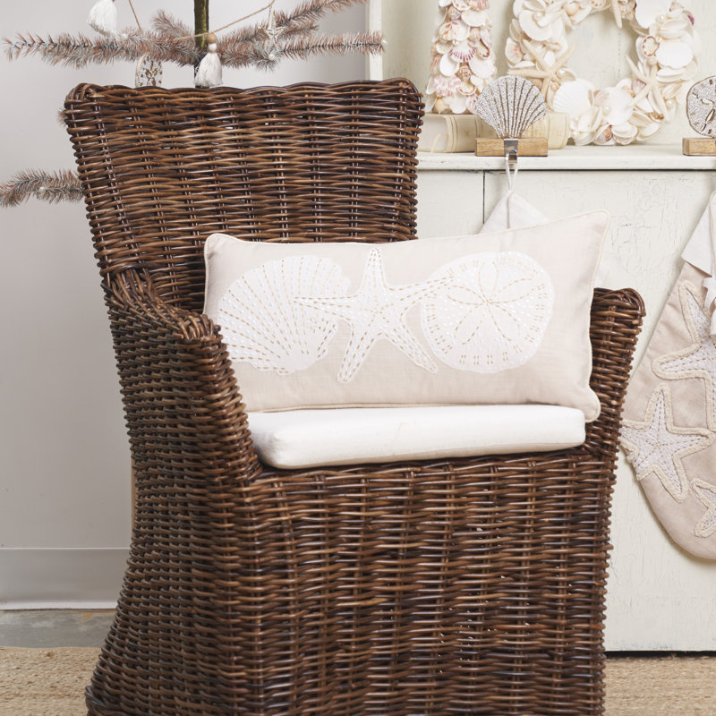 24" x 12" Gold Coast Multi Shells Throw Pillow