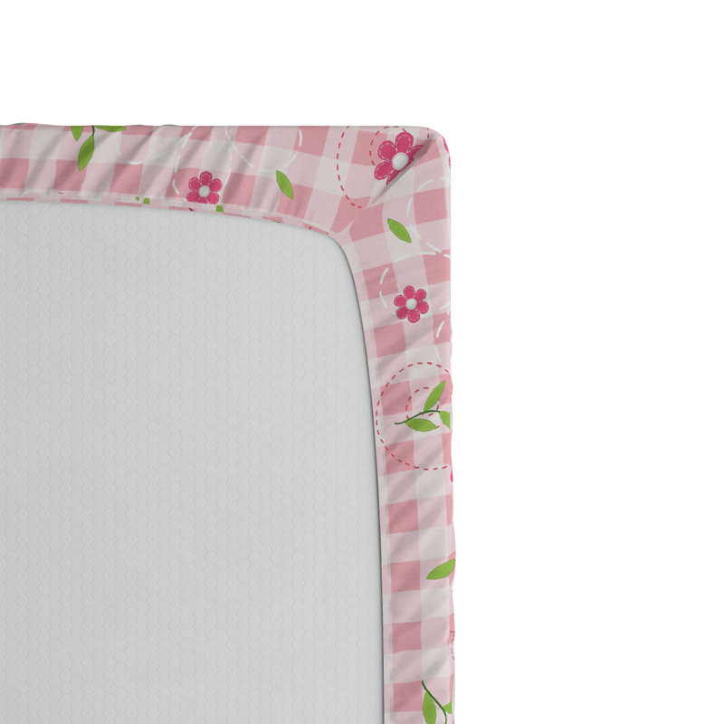 Microfiber Fitted Sheet, Twin Fitted Sheet, Green Floral
