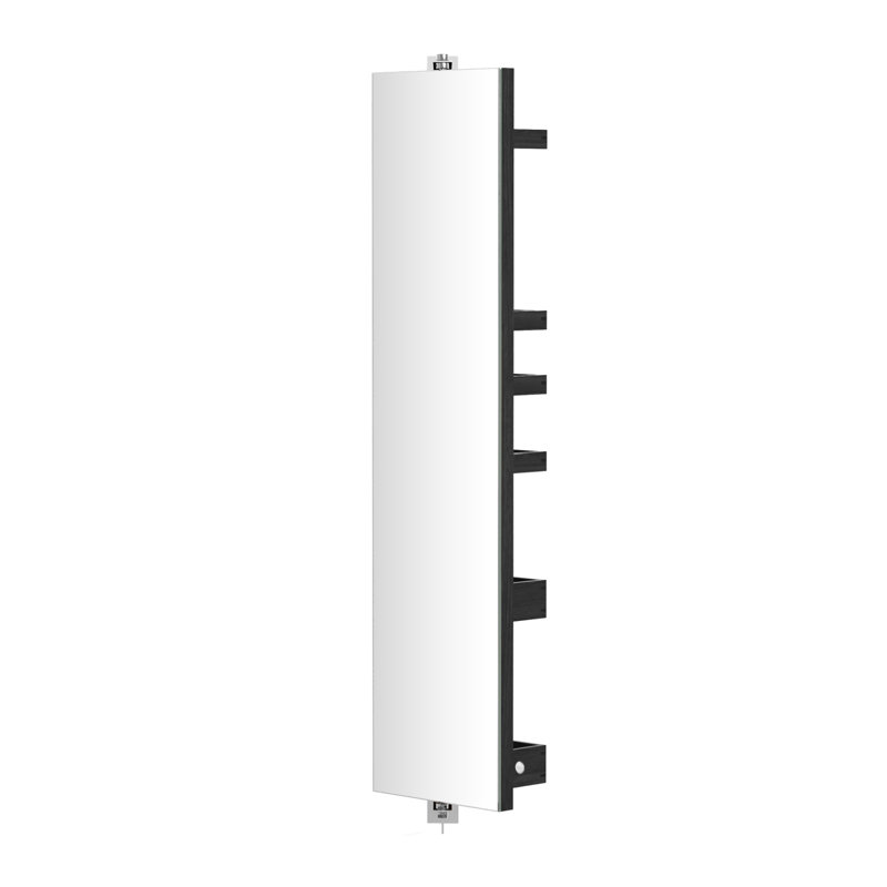 Cosmos Solid Wood Wall Bathroom Shelves, Dark Oak