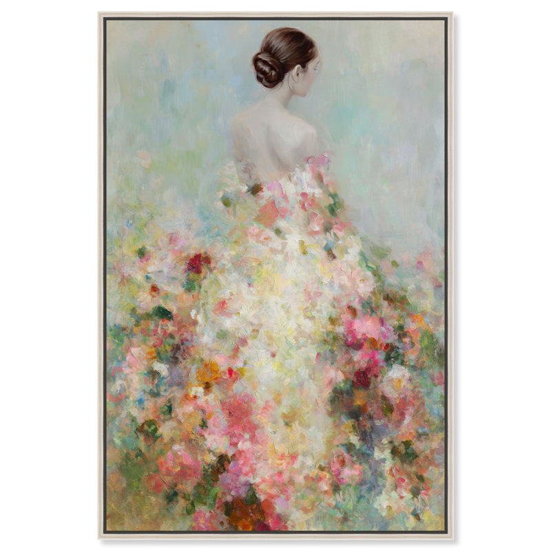 «Garden Bride II», reproduction d'art sur toile encadrée par Glam Art par Art Remedy, cadre argenté, 10 x 15, 16"H x 11"W