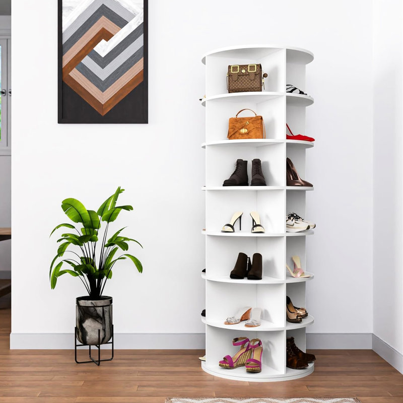 Range-chaussures à 7 niveaux blanc