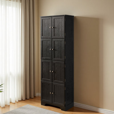 72.4" Tall Storage Cabinet Tall Storage Cabinet With 8 Doors And 4 Shelves ,Bookshelf Living Room, Kitchen, Dining Room