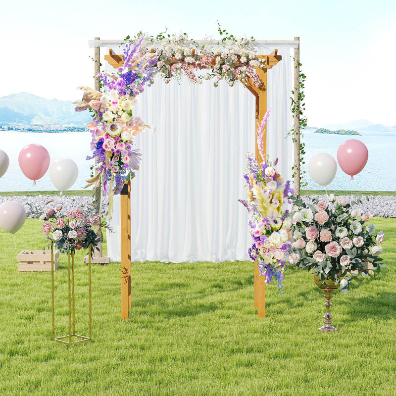 140cm W x 60cm D Solid Wood Arbour in Orange