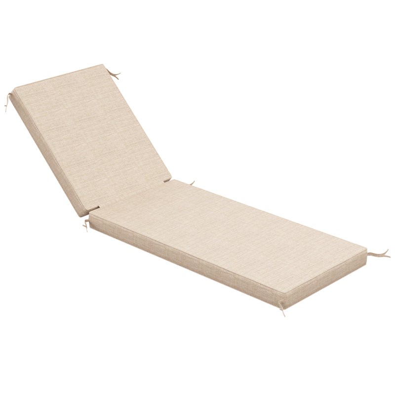 Sunbrella® Outdoor Chaise Cushion, Canvas Flax, 23" W x 75" D