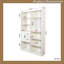 Bibliothèque 79 pouces à 9 tablettes avec 3 tiroirs, unité de rangement blanche