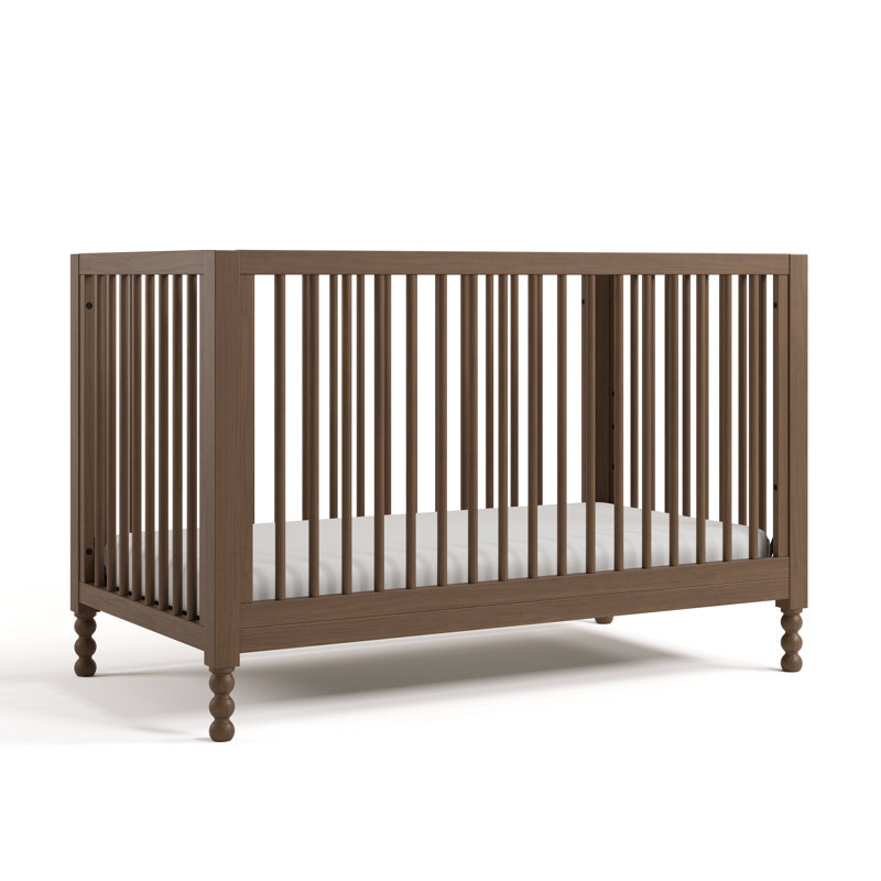 Rio 5-in-1 Convertible Crib with Toddler Guardrail, Hazelnut