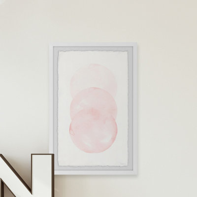«Three Pink Circles», reproduction encadrée