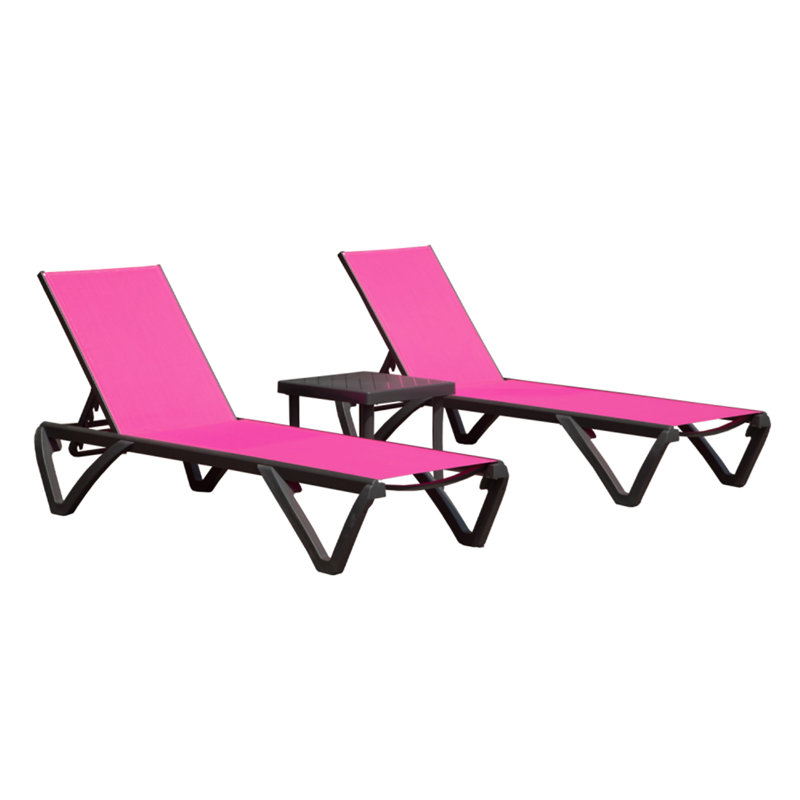 Outdoor Lounge Chair, 1, Pink