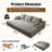 Oversized Upholstered Boneless Chaise Lounge, 3 Piece No Assembly Required Sleeper Couch,3 Seater Sofa Bed-1341986791