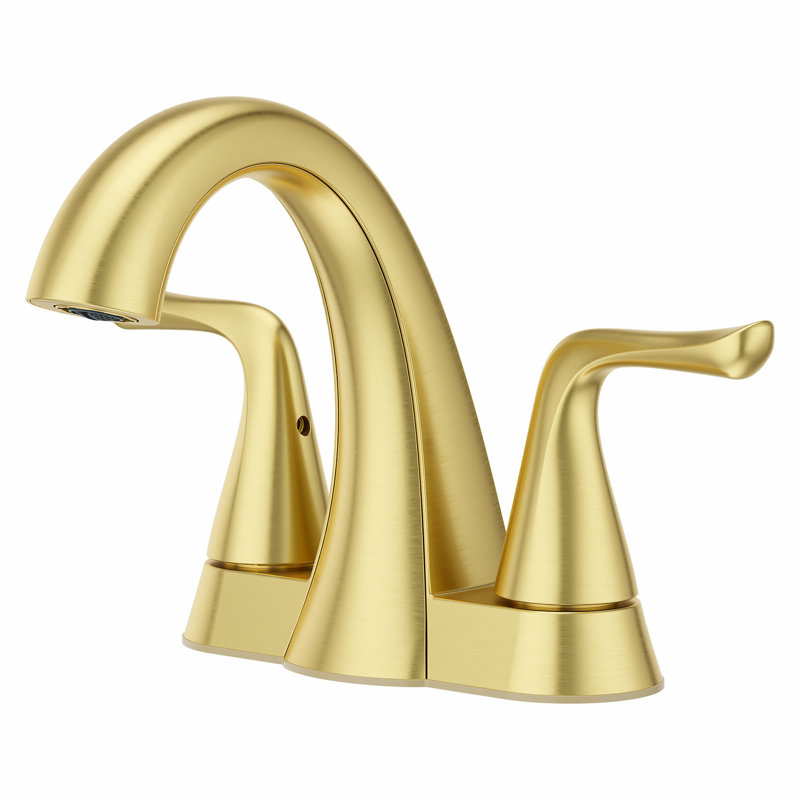 Willa Centerset Bathroom Faucet with Drain Assembly, Brushed Gold
