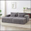 Méridienne surdimensionnée de 102 po, sans assemblage requis, causeuse en peluche nuage avec deux repose-pieds amovibles, fauteuil-lit moderne moelleux pour le salon intérieur-125590812-118043364