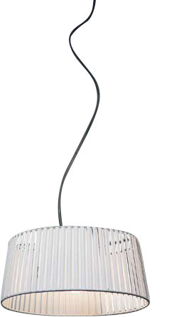 Ribbon 1 - Light Pendant, 84.6" H x 23.6" W x 23.6" D, Mocha, Matte White