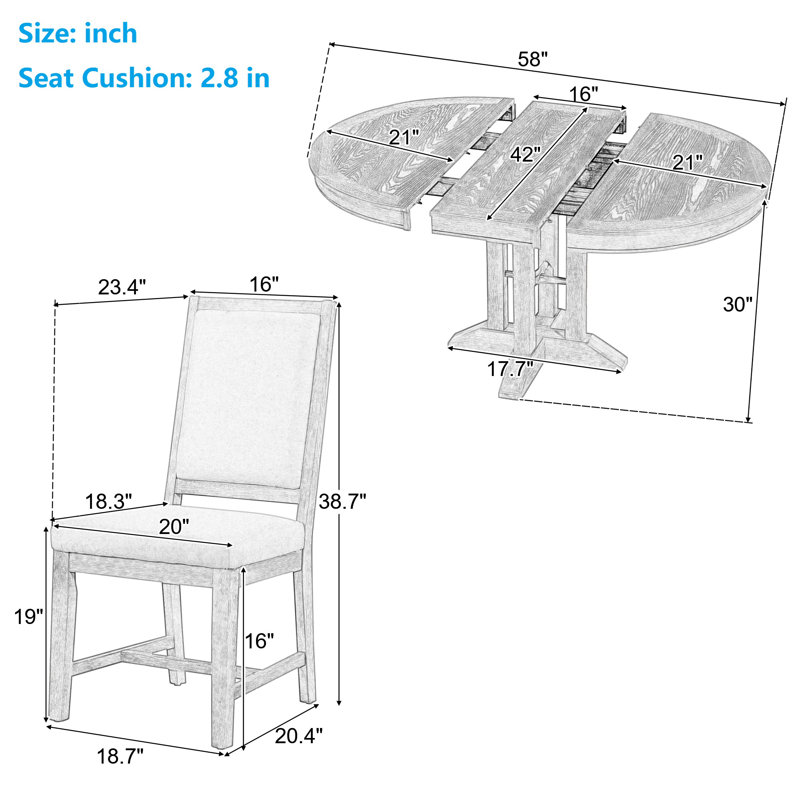 4 - Person Extendable Pedestal Dining Set, Black