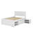 A Full-Sized Platform Bed With A Drawer And Two Shelves Incorporated-106694233