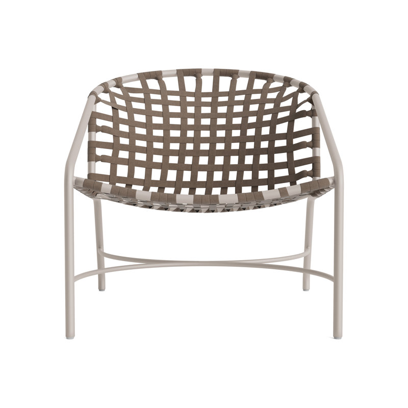 Kantan Outdoor Lounge Chair, Dove Smooth/Mica Suncloth Lace