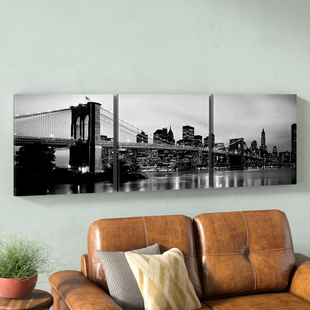 " Brooklyn Bridge Across The East River At Dusk, Manhattan, New York City, New York State, USA " by Panoramic Images 17 Stories 