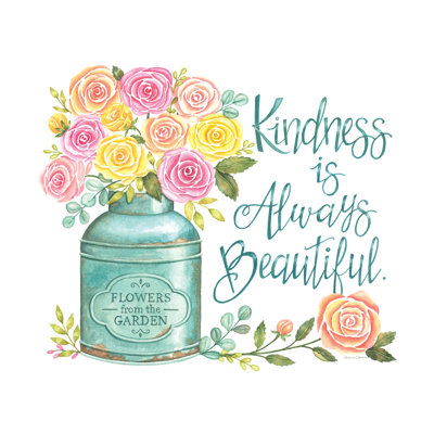 «Kindness Is Always Beautiful on Canvas», art textuel