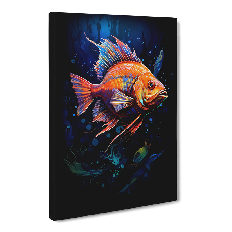 Fish Digital Art - Wrapped Canvas, 60cm H x 40cm W x 3cm D
