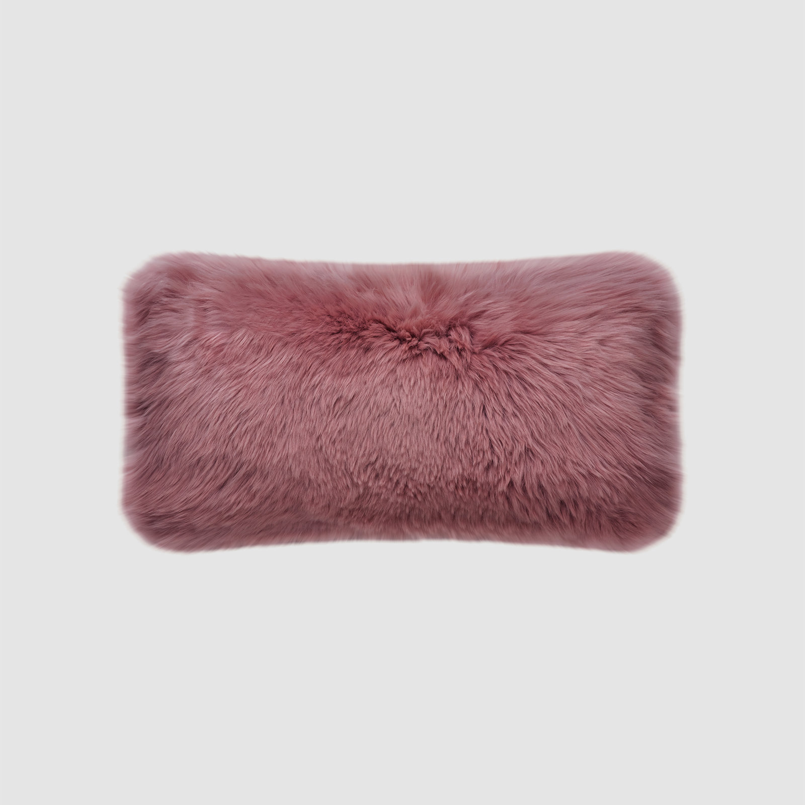 Fieldman Leather Lumbar Throw Pillow, Marsala Red