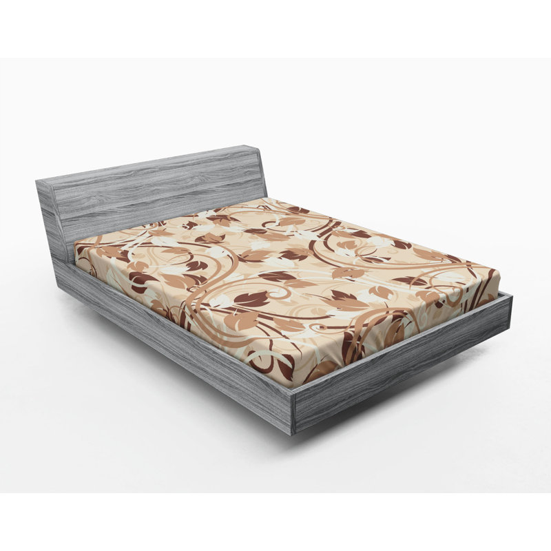 Microfiber Floral Fitted Sheet, Queen Fitted Sheet