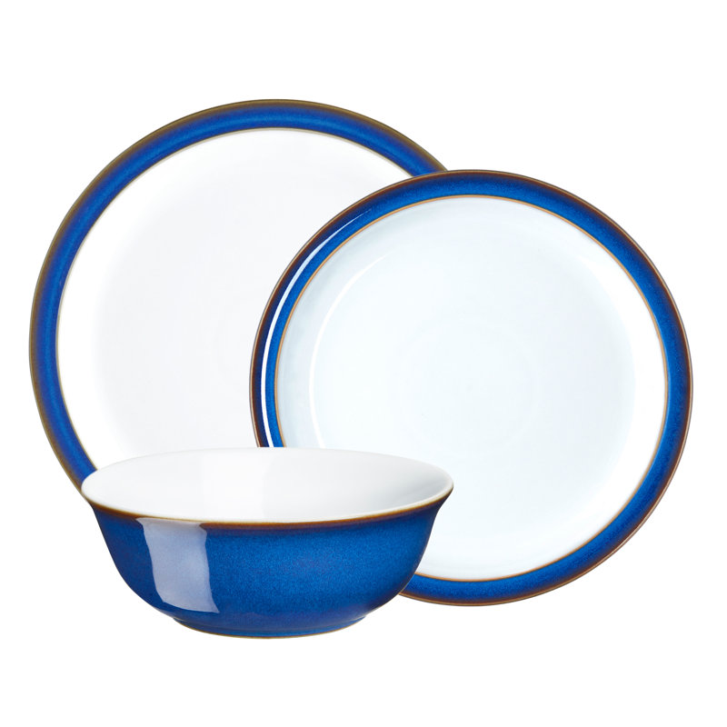 Denby Imperial Blue Stoneware Dinnerware Set - Service for 4