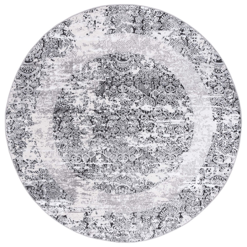 Alsworth Performance Geometric Rug, Round 6'7"