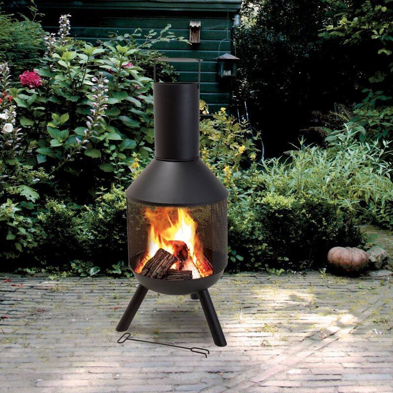 Dakota Fields Sharlyn Steel Charcoal Outdoor Fireplace | Wayfair.co.uk