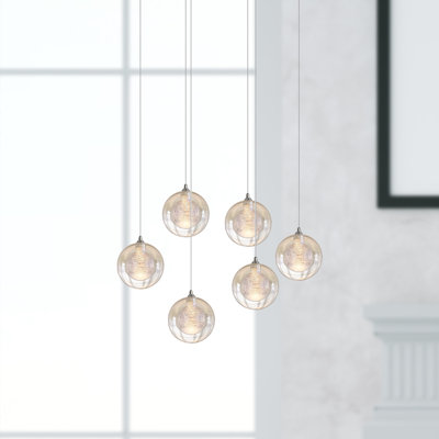 Luminaire suspendu sphère 6 lumières Riverdale