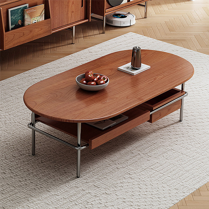 Table basse de style français avec rangement rétro