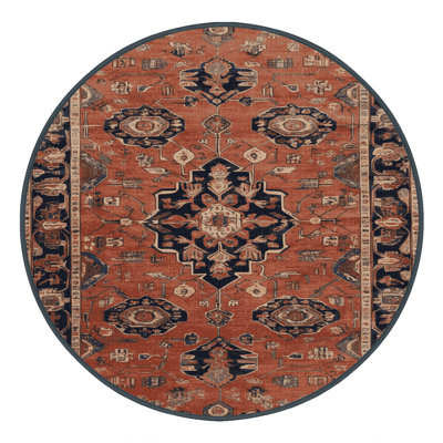 Machine Washable Persian Brown Area Rug