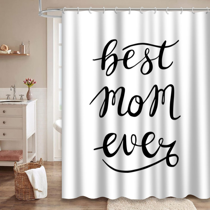 Rideau de douche avec 12 crochets Best Mom, L 72 po x l 78 po