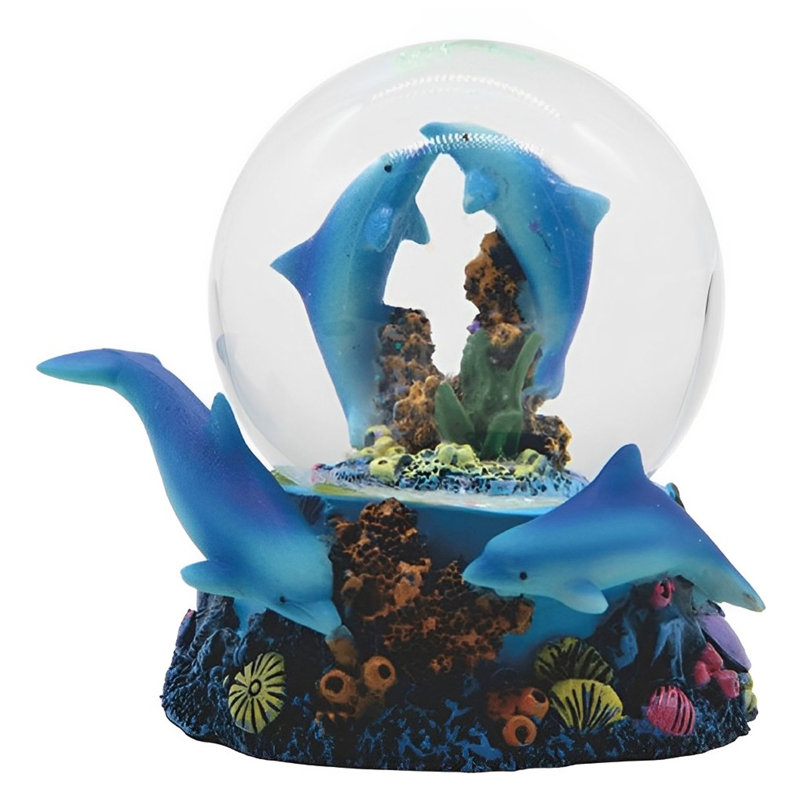 3.5"H Dolphin Glitter Snow Globe