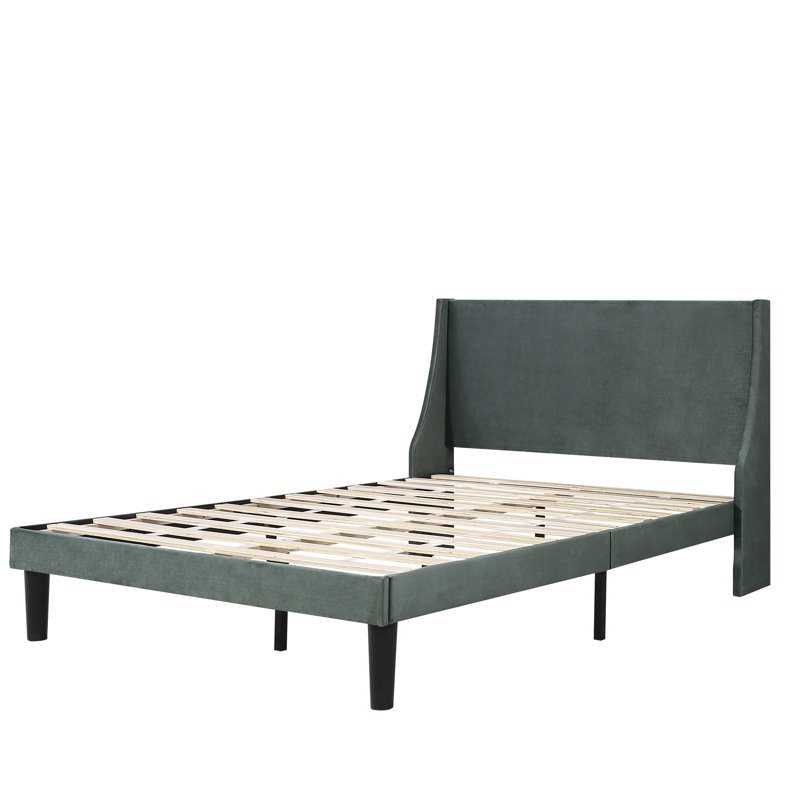 Mei Upholstered Bed, 4ft6 , Green