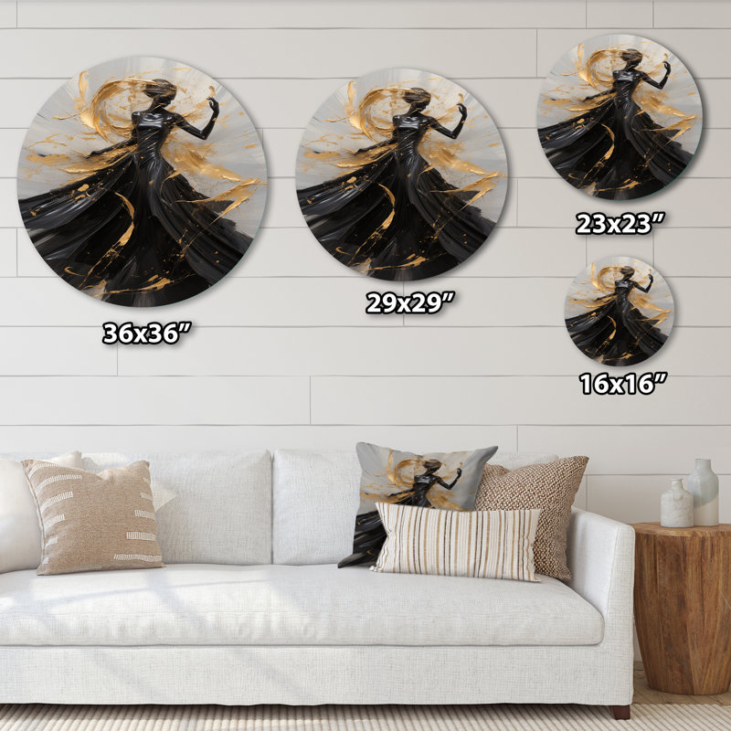 Hayward - art mural rond en métal, H 29 po x l 29 po