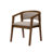 Arden U-Shaped Boucle Upholstered Dining Chairs With Armrest-118945243