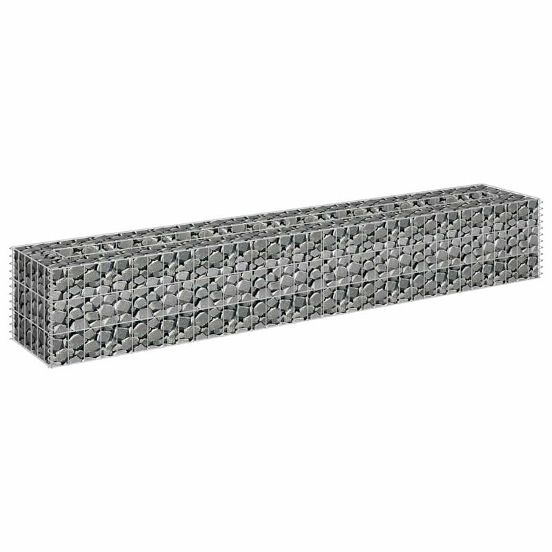 Jardinière surélevée Gabion, H 11,8 po x l 70,9 po x P 11,8 po