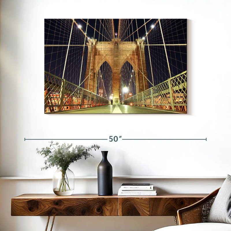 Lilie Illuminated Brooklyn Bridge, 26" H x 39" W