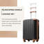 Valise de cabine rigide de 20 pouces avec roulettes multidirectionnelles, serrure TSA, légère et résistante en ABS.-133690180-133690178