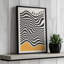 Impression sur toile Bauhaus, lignes ondulées et jaune par Cocoon Design-106551080-106551083