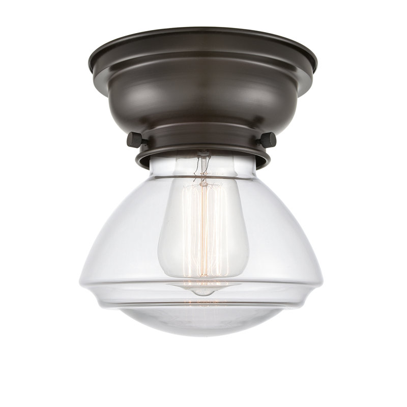 Plafonnier encastré 1 lumière 3,75 po Chesterville, Transparent, Bronze huilé, Ampoule DEL 6 watts Vinage