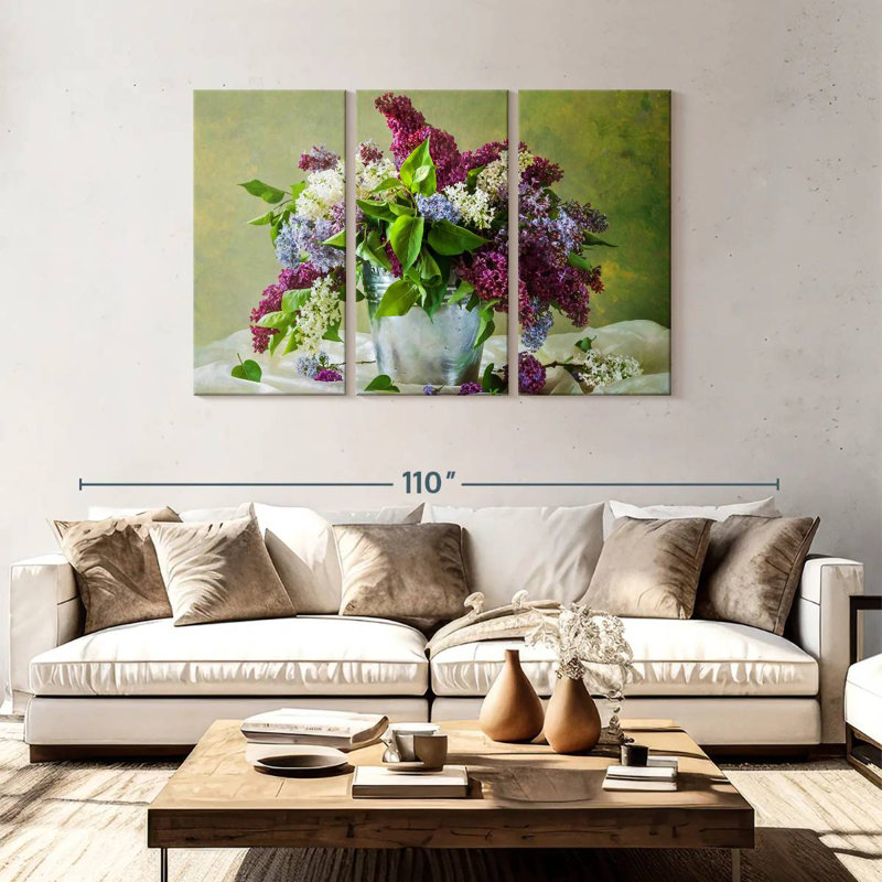 Harnek Lilacs In A Pail, 48" H x 74" W