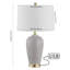 Lampe de table 26 "blanche / dorée avec USB Cantin