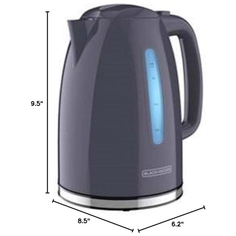 Black Decker 1.7 L Gray Electric Kettle