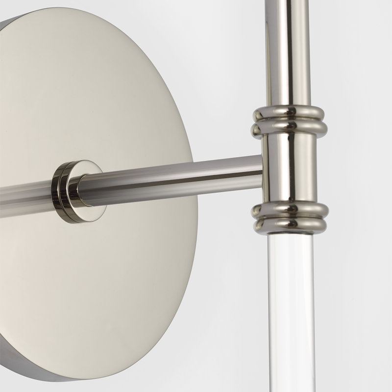 Suzanne Kasler Camille 20" Cordless Sconce with Linen Shade, Polished Nickel