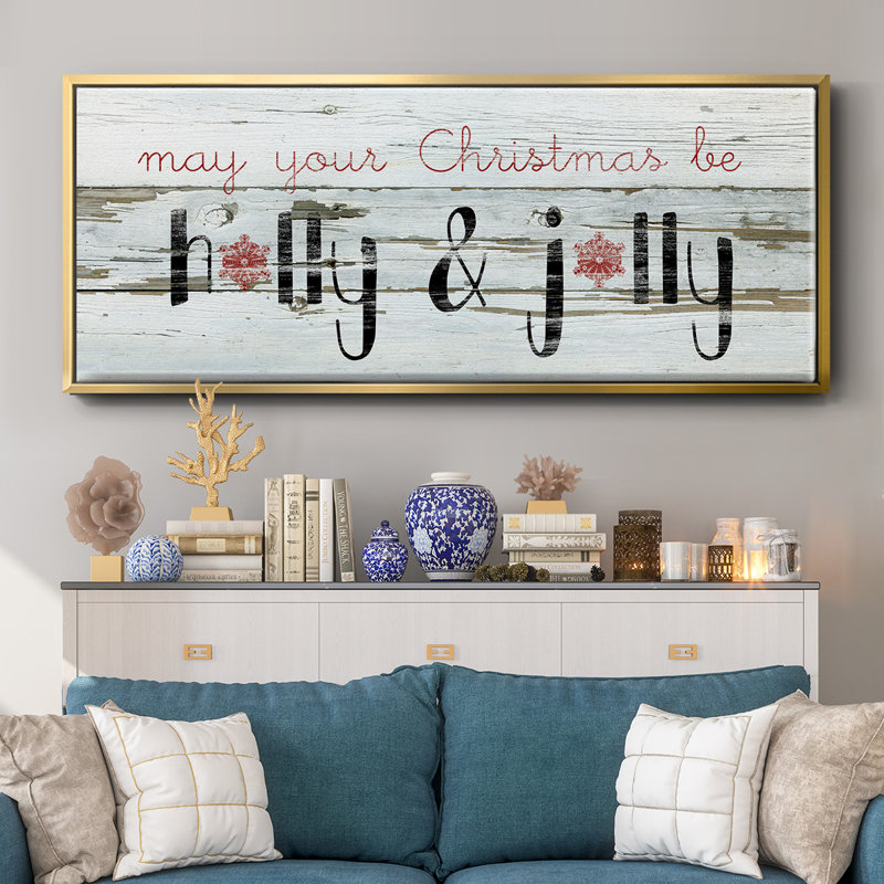 Holly & Jolly- Framed Canvas