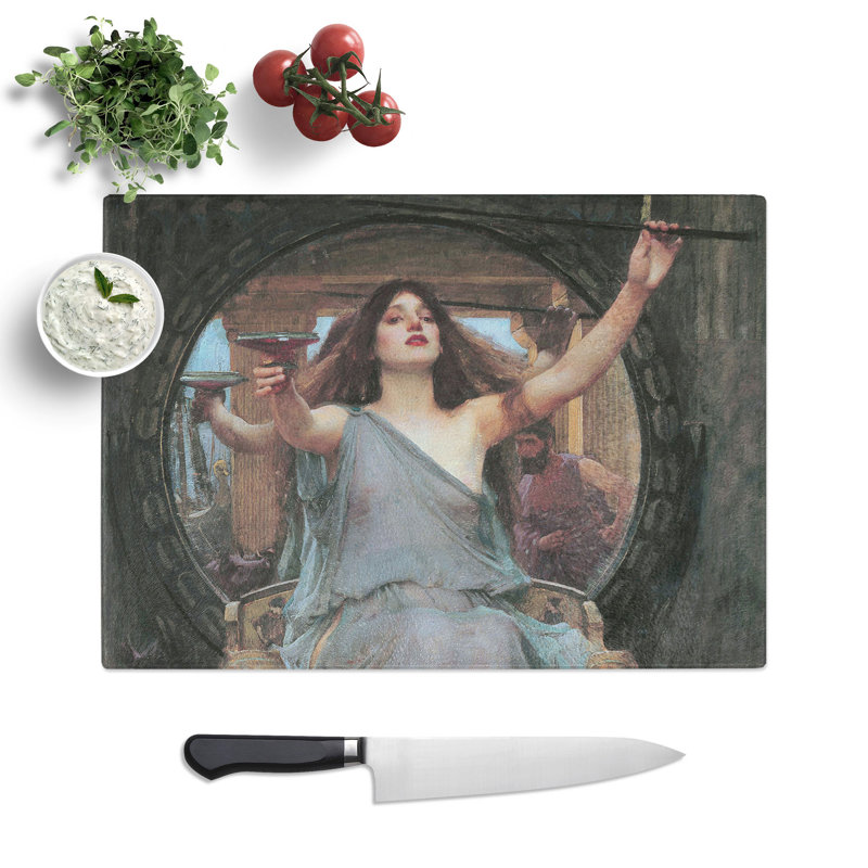 Circe Offering the Cup to Odysseus by John William Waterhouse Chopping Board, 0.4cm H x 20cm W x 28.5cm L