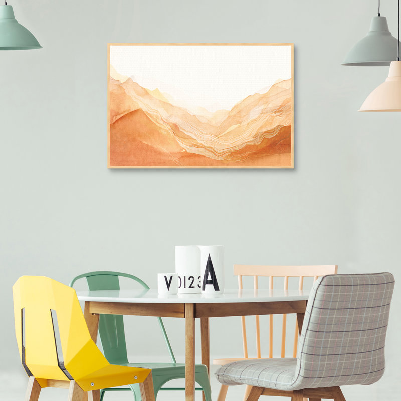 «Watercolor Strata Mountain View» par Willowbrook, art mural encadré